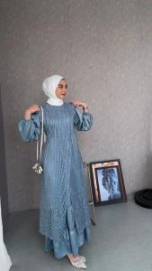 NEW OLIVIA DRESS SILK MIX BRUKAT TILLE BUSUI SIZE JUMBO M-XXL DRESS KONDANGAN GAUN PESTA PERNIKAHAN