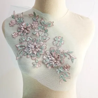 lace bordir bunga full payet wedding lace