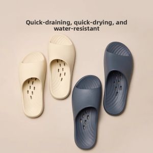 MONLEYTA | Bathroom Slippers Womens Hollow Quick Dry Indoor Home Anti-Odor Silent Mens Sandals Non-Slip Shower Slippers EVA Material