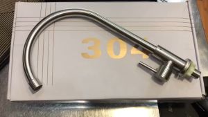 [VÒI TRÒN NƯỚC MẠNH] Vòi Rửa Chén Bát Nóng Lạnh INOX 304 N4002 Fotar Quay 360 độ dùng được 2 hộc chậu và 2 dây VÒI SỐ 6