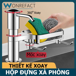 Bồn Rửa Chén Bình Đựng Xà Phòng Bồn Rửa Bình Đựng Xà Phòng Có Khay Móc Ống Nối Dài Chất Tẩy Rửa Lật Số Để Bàn Nước Rửa Chén Bình Đựng Xà Phòng