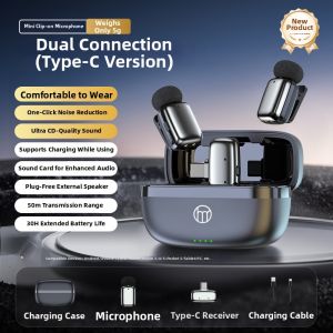 Haomuren | Mini Wireless Clip-on Microphone For Recording Streaming Phone Use