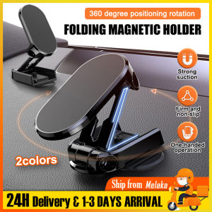 Magnetic Car Mobile Phone Holder Foldable And Rotatable 360° Strong Magnetic Mobile Phone Holder Single Handed Operation Self Adhesive Dashboard Stand Bracket Mobile Phone Base Car Accessories Home Car Gadget
