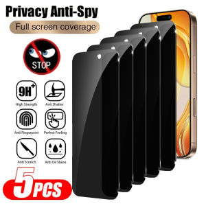 5Pcs Privacy Ant-Spy Tempered Glass for iPhone 16 15 14 13 12 11 Pro Max Screen Protector for iPhone X XR Xs Glass