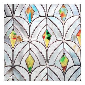 fancy fix | Retro Stained Glass Film Tifany Color Bathroom