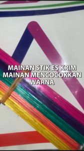 Paket Bermain Mencocokan Pola Stik Es Krim Ice Cream Stick (montessori stick pattern)