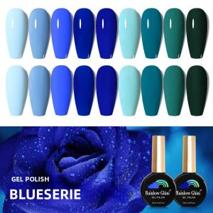 Sơn Móng Tay Gel UV LED Rainbow Ghini 15ml Màu Xanh Đậm Xanh Da Trời Bán Vĩnh Cửu Tẩy Được Làm Móng Nghệ Thuật Thân Thiện Với Môi Trường