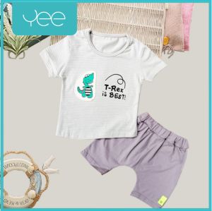 YeeShop ชุดเสื้อผ้าเด็กผู้ชาย/เด็กผู้หญิงแขนสั้นเข้าชุด 2024 หลากสี หลากไซส์ ไซส์ 90#/6-12เดือน 100#/1-2ปี 110#/2-3ปี 120#/3-4ปี 130#/4-5ปี (2022 1125)