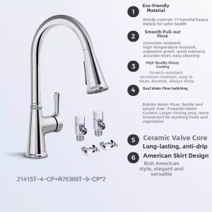 Kohler | Pull Down Rotatable Hot and Cold Kitchen Faucet