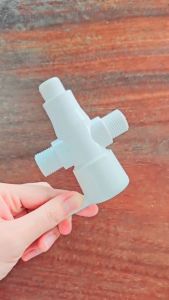 สต๊อปวาล์วสองทางพีวีซี สี่หุน (1/2") ก๊อกฝักบัว 2 ทางวาล์วฝักบัว PVC วาล์วน้ำ ก๊อกน้ำ ขาว สต๊อบวาล์ว