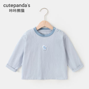 Spring Autumn Long Sleeve Childrens T-Shirt Baby Clothes Boys Girls Kids Casual Cotton Tops Panda Design round Neck Cartoon