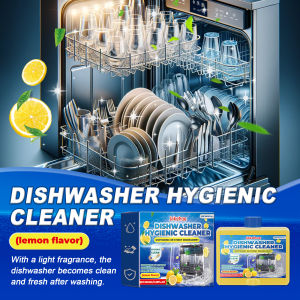JAKEHOE Dishwasher Cleaner Liquid 100ml Lemon Smelling Dishwasher Machine Cleaning Agent Powerful Remove Remaining Grease &Scale