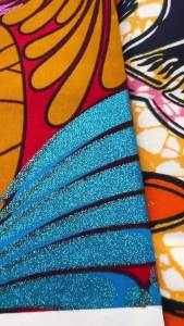 Nigerian Glitter Prints Fabric Cotton Ghana Style 6 Yards 2025 High Quality Real Ankara Wax Lace fabric for Women Party Dress