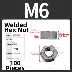 BAIRUITE | Stainless Steel Square Welding Nut