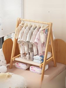 ตู้เสื้อผ้าแบบพับได้สำหรับเด็ก สไตล์โมเดิร์นเรียบง่าย ไม่ต้องประกอบ ไม่สามารถปรับแต่งได้ ทำจากไม้แห้งแท้