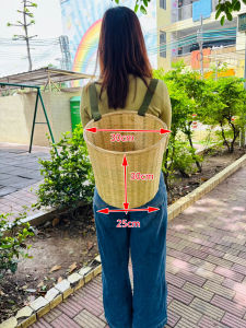 Adjustable Shoulder Strap Bamboo Woven Basket Small Children Crossbody Bag Strong Load Bearing Dual Shoulder Slant Carry Pouch