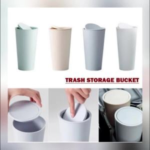 Thùng Rác Ô Tô 500ml Túi Đựng Đồ Đa Năng Hình Tròn Hộp Đựng Bụi Có Giá Để Cốc Bên Trong Dùng Cho Bảng Điều Khiển Và Bàn Làm Việc