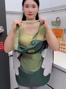 Apron Celemek Masak Celemek Anti Air Apron Waterproof Celemek Masak Bahan Kain Premium Quality Korean Style
