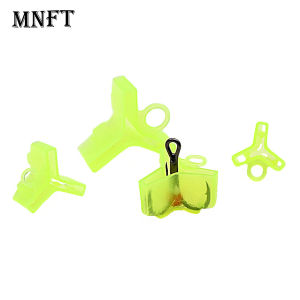 MNFT 50Pcs/Pack Fishing Treble Hooks Protective Sleeve White&Yellow Plastic Treble Hook 1-5# Protective Sleeve Clothing Hook