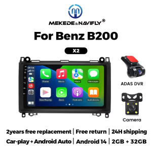 MEKEDE&NAVIFLY 9inch Car Radio Carplay For Mercedes Sprinter Benz B200 Vito W639 Viano B Class W169 W245 W209 Multimedia Player