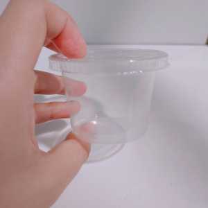 ( 2 PACK ) Gelas + Tutup Ice Cream Jelly Puding 65ml Bening