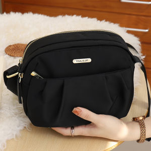 BYUELUN | Compact Womens Casual Commuter Crossbody Canvas Tote Multi-layer Lightweight For Sports and Outdoor Activities