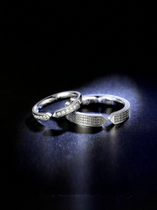 brosway | Couple Titanium Steel Ring Adjustable Opening