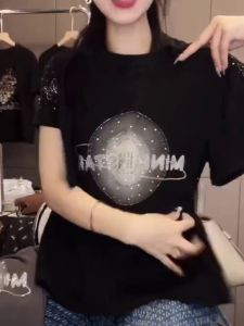 Fashionable Loose Womens Short Sleeve T-Shirt Spring Summer New Arrival Beautiful Styling Top Quality Elegant European Style