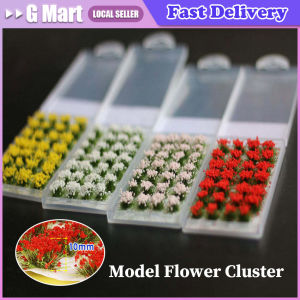 Sring Fall Winter Irregular Flower Cluster Model Static Grass Landscape Garden Decor Train Railway Scenery Layout