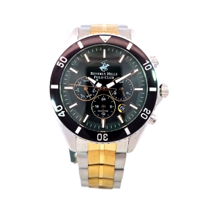 Beverly Hills Polo Club Two-Tone Multifunction Green Dial Watch (BP3500X.270)