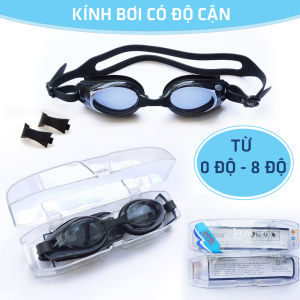 [COMBO 5] Combo kính bơi cận 0-8 độ mũ bơi chai xịt chống bám hơi nước nút bịt tai kẹp mũi đi bơi đi biển Legaxi