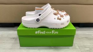 DÉP SỤC NHỰA ĐI MƯA CROCS BAND CLASSIC CHO CẢ NAM VÀ NỮ MÀU TRẮNG