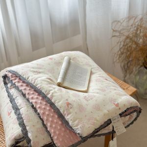 Baby Level Pure Cotton Double Layer Bean Bean Blanket Machine Washable Integrated Blanket Warm Breathable Spring Autumn Winter New 2025