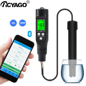 RC YAGO Portable Bluetooth DO Meter Water Meter Smart Dissolved Oxygen Meter Detect Oxygen for Fish Pond Temperature Auarium Sea Water
