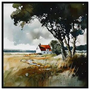 Tranh phong cảnh đồng quê màu nước.Tranh treo tườngdán tườngsơn dầucanvastrang trí.CGI-1735