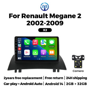 9" Intelligent Car Android System Autoradio for Renault Megane 2 2002-2009 GPS Wireless CarPlay Android Auto Radio BT Multimedia