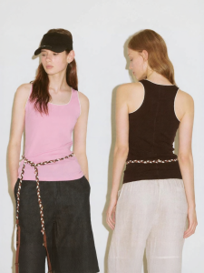 Fano | Áo Knit Dây Đan Màu Đối Lập