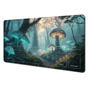 Potdemiel | Magic The Gathering Frog Witch Coven Playmat MTG Play Mat with Zones Stitched Edges 2mm/3mm Thick
