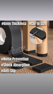 Nesting Place Furniture Chair Leg Noise Reduction Pad Non Slip Foam Protector 4cm x 6mm x 2m Roll Floor Care