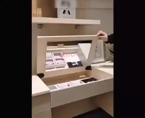 Adjustable flip up open chest lid hinge mirror dressing table soft close (heavy duty)