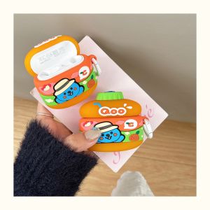 Creative Cool Orange Juice Huawei Freebuds Pro4 Case Silicone Soft Shell Bluetooth Earphone Protector Clip Adorable Girl Heart