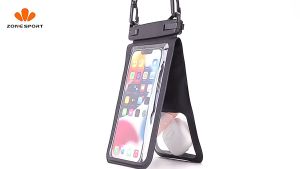 Dual Pockets Phone Dry Bag Waterproof Large Capacity Mobile Case Pouch Holder for Swimming Beach Shower Diving Snorkerling Water Sports