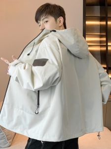 ROMON | Romon Mens Casual Jacket Windproof Fashionable Workwear Short Style Autumn Spring New Arrival Polyester Fiber Zipper Closure