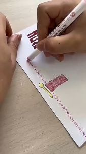 COZII 6 ชิ้น/เซ็ตดอกไม้ เกาหลีเครื่องเขียนอุปกรณ์สํานักงานโรงเรียนของขวัญ ปากกามาร์กเกอร์ ไฮไลท์ แบบเส้นคู่ DIY สําหรับวาดภาพ