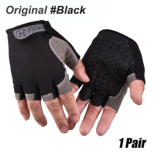 1Pair Cycling Gloves for Men & Women Anti Slip Shock Absorbing Biking Gloves Half Finger Gel Pad Breathable Bike Bicycle Gloves