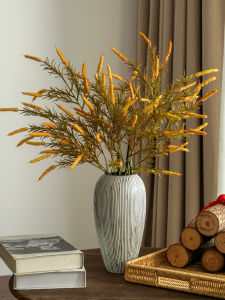 ดอกไม้เทียมโรสแมรี่ฤดูใบไม้ร่วง ดอกไม้ตกแต่งโต๊ะอาหาร ดอกไม้แห้งสำหรับตกแต่งบ้าน ดอกไม้เทียมโพลีเอสเตอร์ ดอกไม้กระต่ายหาง ดอกไม้ตกแต่งห้องครัว