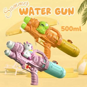 Unicorn Water Gun Dual Nozzle 500ml Large Capacity Water Sprinkler for Kids Beach Swimming Pool Toy