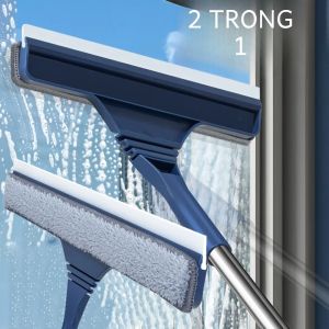 Máy Lau Cửa Sổ Kính Thiên Văn 2 Trong 1 Với Bàn Chải Màn Hình Lưới Và Vắt Chổi Ma Thuật Khăn Lau Tay Cầm Dài Cây Lau Nhà Kính Dụng Cụ Vệ Sinh