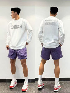 Áo Thun Nam Tay Dài Cổ Tròn in Chữ Cổ Điển Mỹ Dáng Rộng Phong Cách Hip Hop Mùa Thu Áo Thun Cotton Nguyên Chất