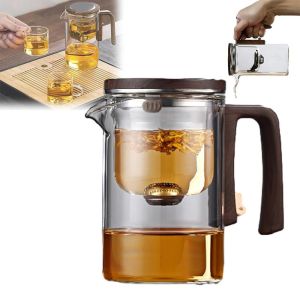 LLCY ic Filtration Teapot Small Waist Glass Automatic Tea Pot Automatic Separation Separation Teapot Leisure
